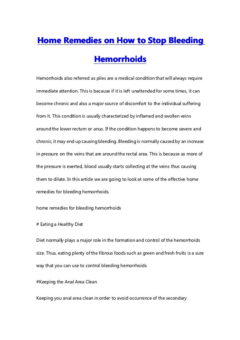 home remedies to stop abnormal bleeding