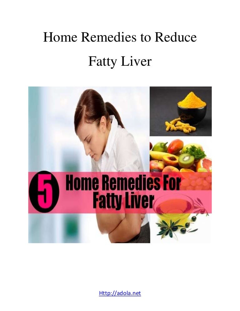Home remedies to reduce fatty liver