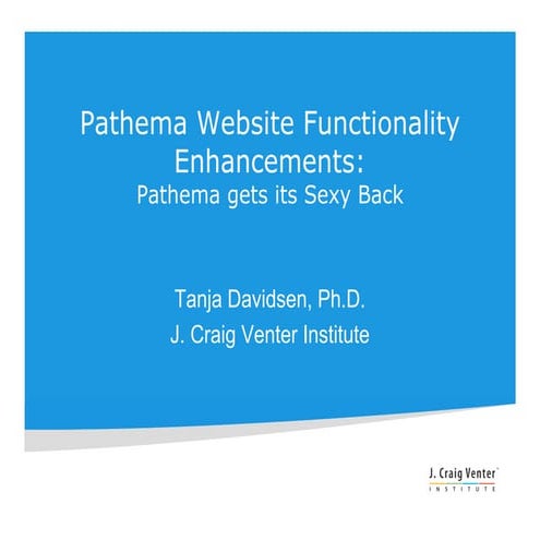 Pathema Website Functionality Enhancements