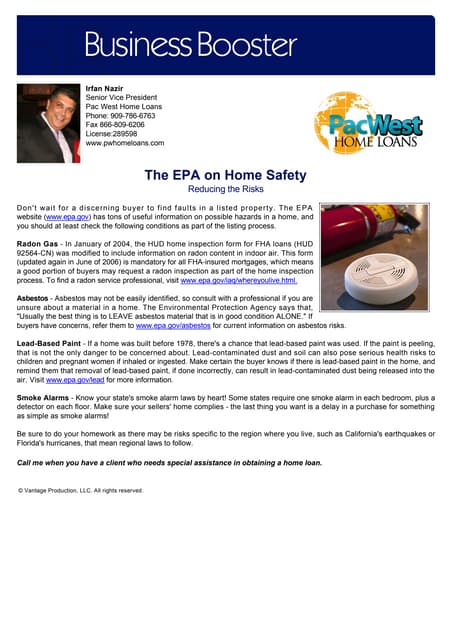 Lead Paint Epa Brochure