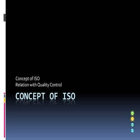 Concept of ISO