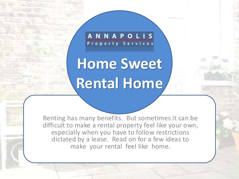Home sweet rental home