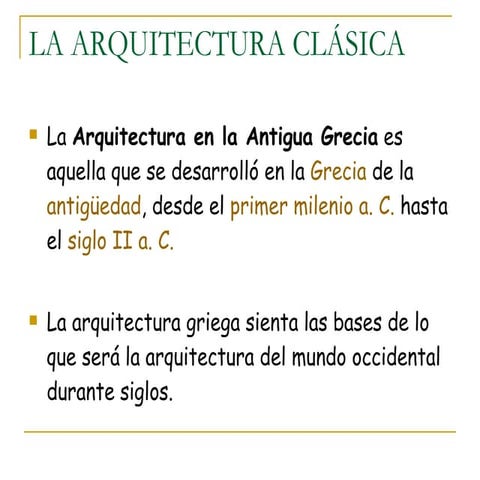 Arquitectura Clásica