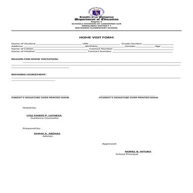 HOME VISITATION FORM for Pupils who are always absent in class.docx