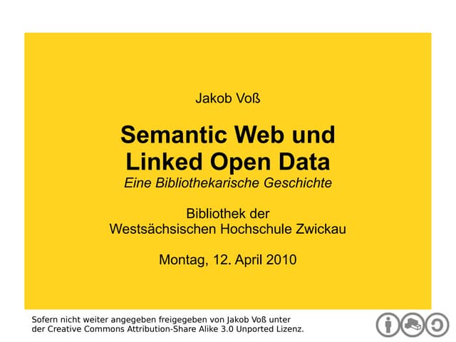 Semantic Web und Linked Open Data. Eine Bibliothekarische Geschichte