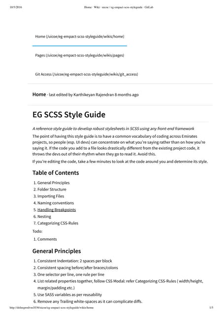 SCSS Styleguide