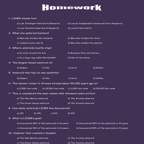 Homework