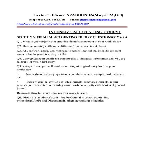 101 o level accounting paper 1 (topical & yearly) | PDF