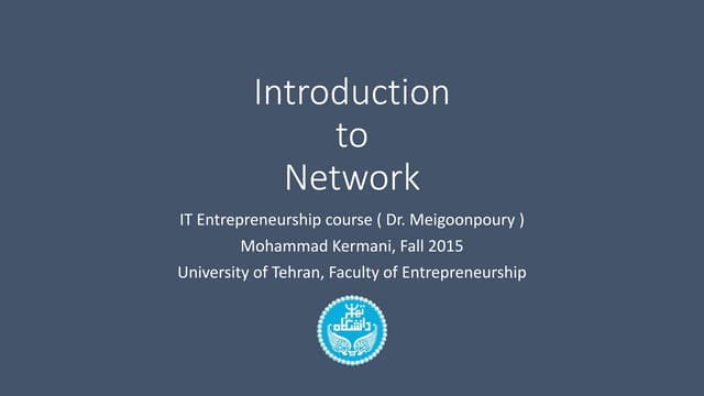 Introduction to network ( Internet and its layer) Or how internet really works!