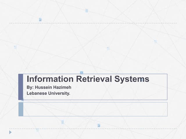 IR tutorial
