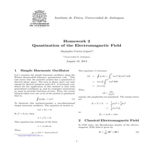 Teoría Cuántica de la Radiacion