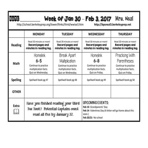 Homework Jan 30