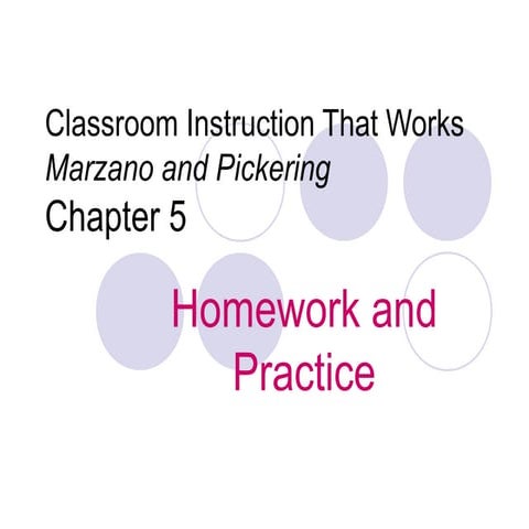 Homework and practice (ch5)
