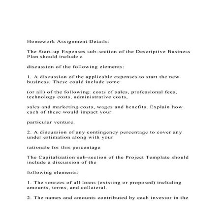 Homework Assignment Details The Start-up Expenses sub-sec.docx