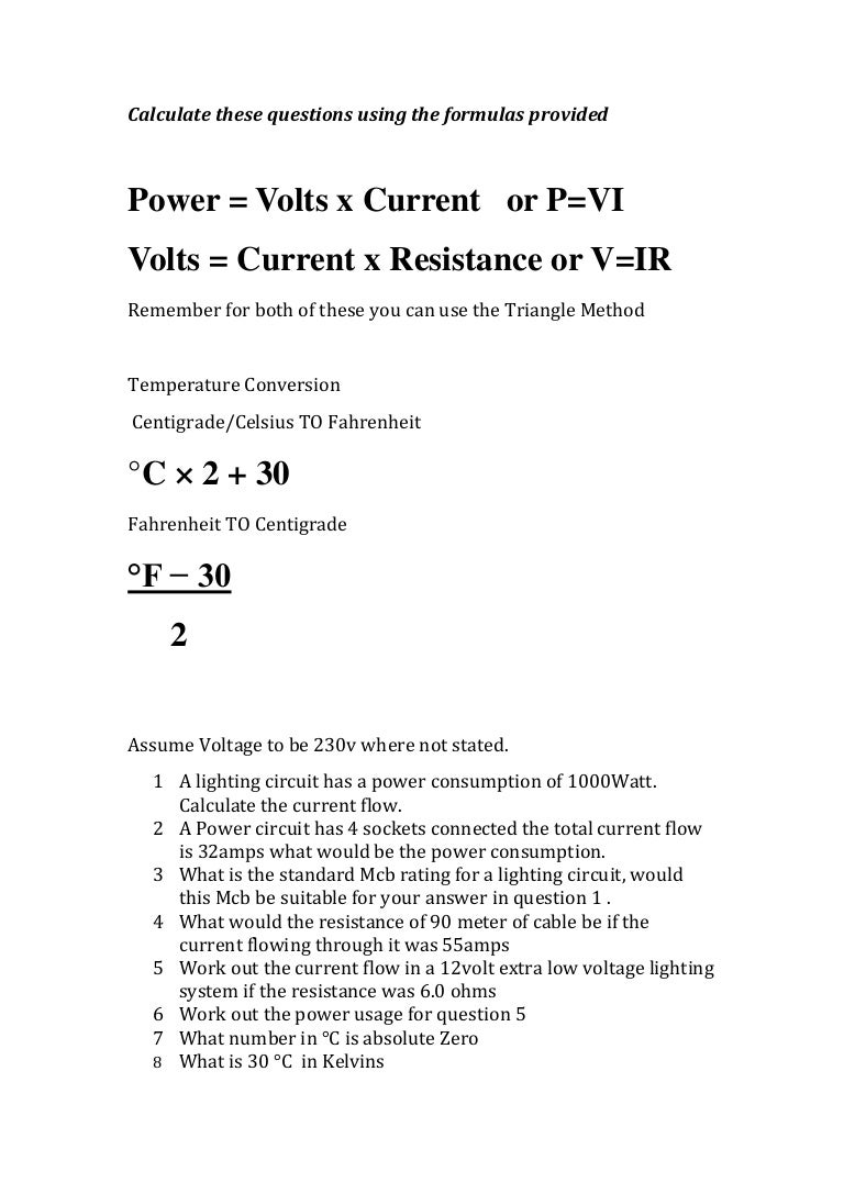 Homework calculations science