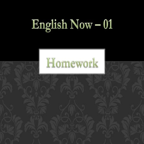 Homework EN01