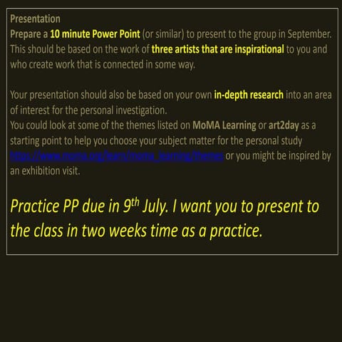 Homework year 12 presentation