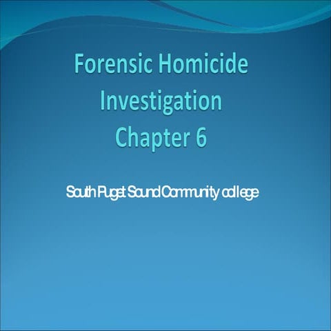 Homicide Chapter 6 Ol