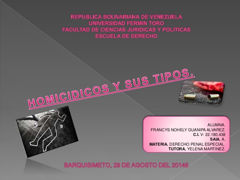 Homicidio y sus Tipos