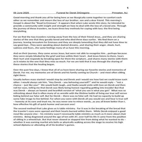 Homily for the Funeral of Derek DiGregorio.docx