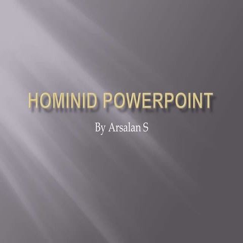 Hominid power point