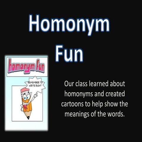 Homonym fun | PPTX