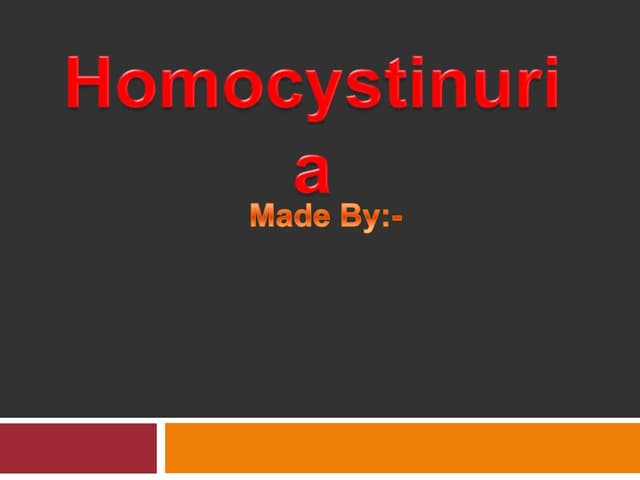 Homocystinuria