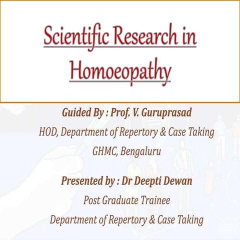 Homoeopathic Research.pptx