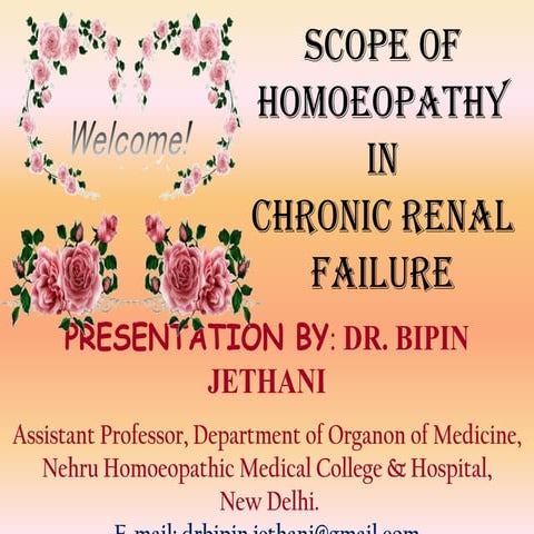 Homoeopathy in chronic renal failure