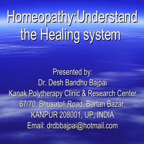 Homoeopathy Introduction