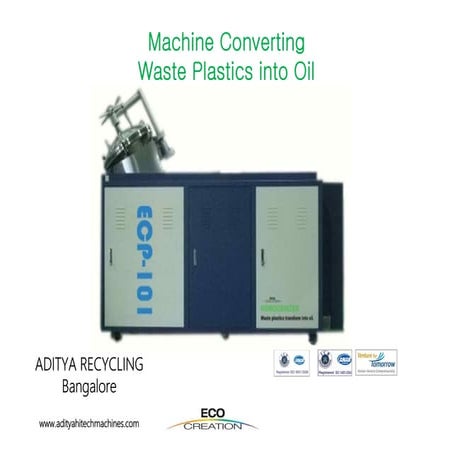 Machine Converting Waste Plastics into Oil