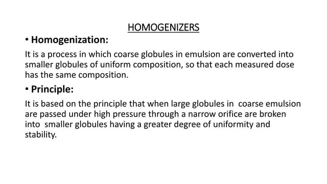 Homogenizers