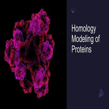 Homology modeling of proteins (ppt)