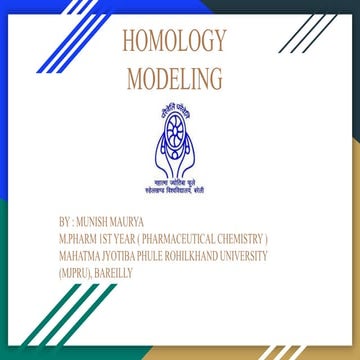 Homology modelling and generation of 3D-structure of protein (G).pptx