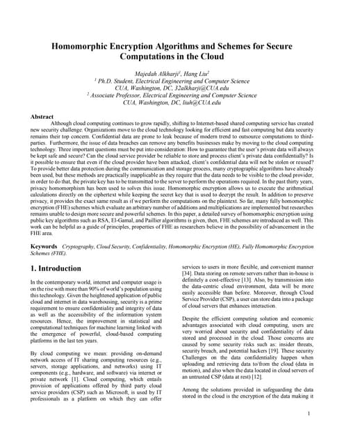Threat Modeling of Cloud based Implementation of Homomorphic Encryption ...