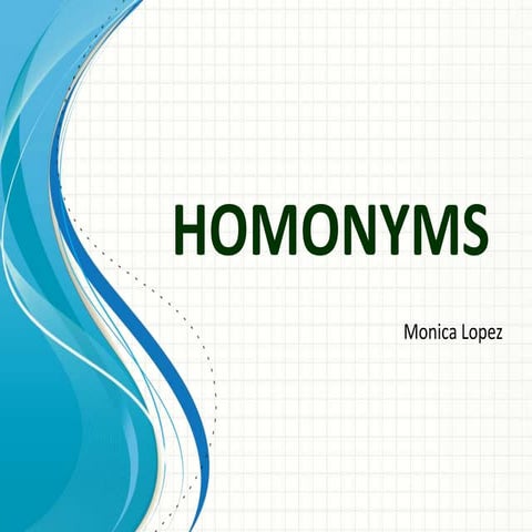 Homonyms presentation