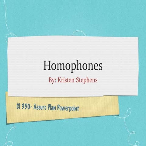 Homophone ppt