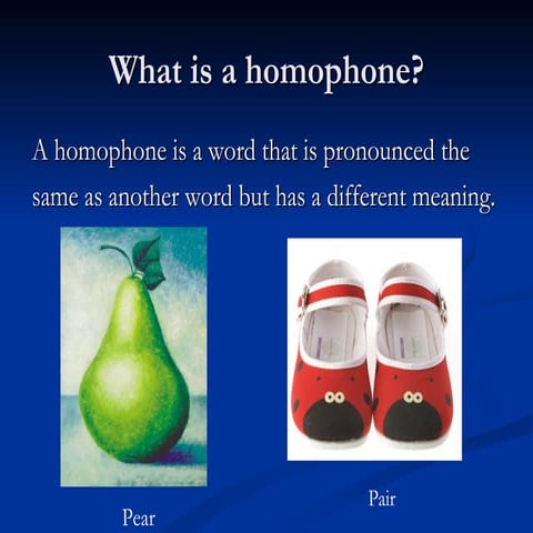Homophones | PPTX