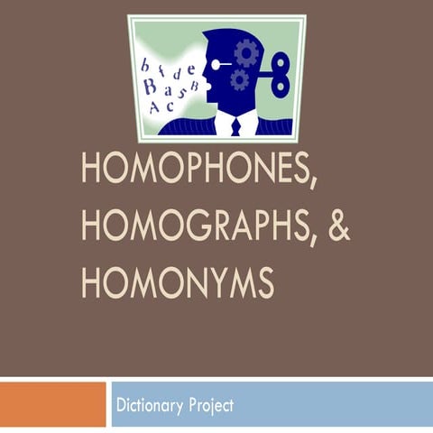 Homographs homophones and homonyms list in PDF.