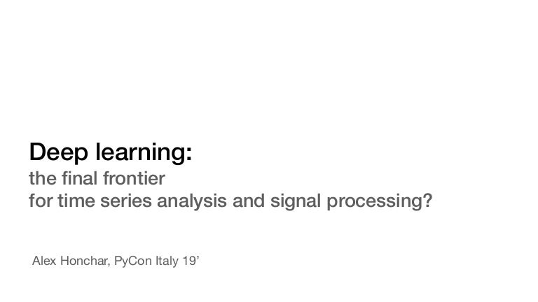 deep learning signal processing