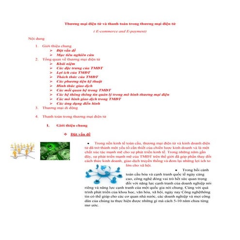 thương mại điện tử và thanh toán điện tử