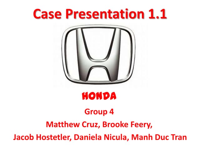 Honda International Case Study