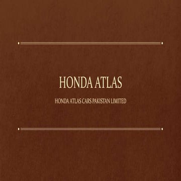 Honda atlas Cars Pakistan Limited