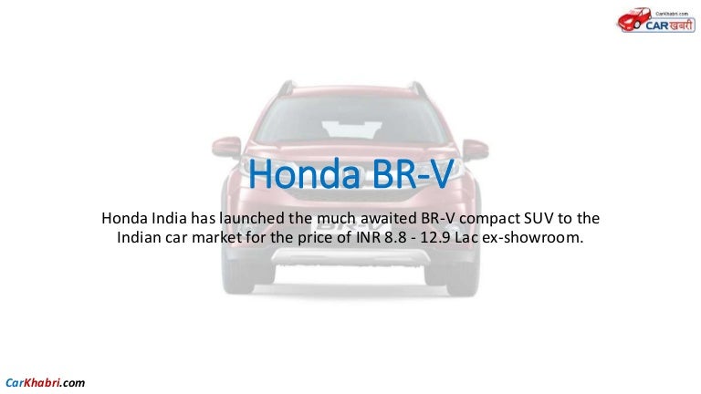 Honda Br V India Features And Price