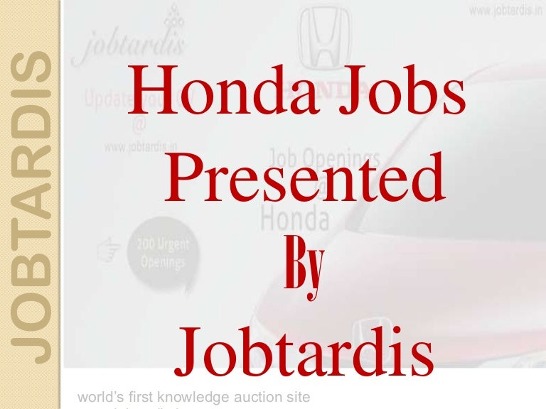 Honda jobs