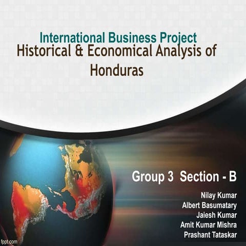 Historical & Economic Analysis of Honduras