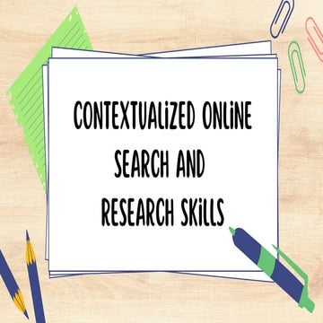 CONTEXTUALIZE ONLINE SEARCH Media and Information-Group 3