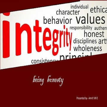 Honesty and Integrity being honesty.pptx