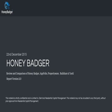 Honey Badger review and comparison v2.0 Property Management | PPTX