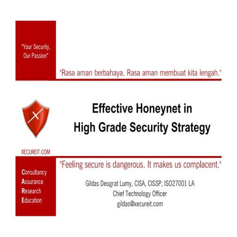 Gildas Deograt - Effective Honeynet in High Grade Security Strategy